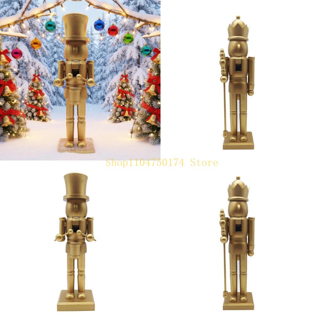 Nutcracker Figurine - Holiday Gathering Decors,Goldไม้NutcrackersทหารFigurineสำหรับอิสระSideboard,ชั้นวาง,หรือMantels Top Sale