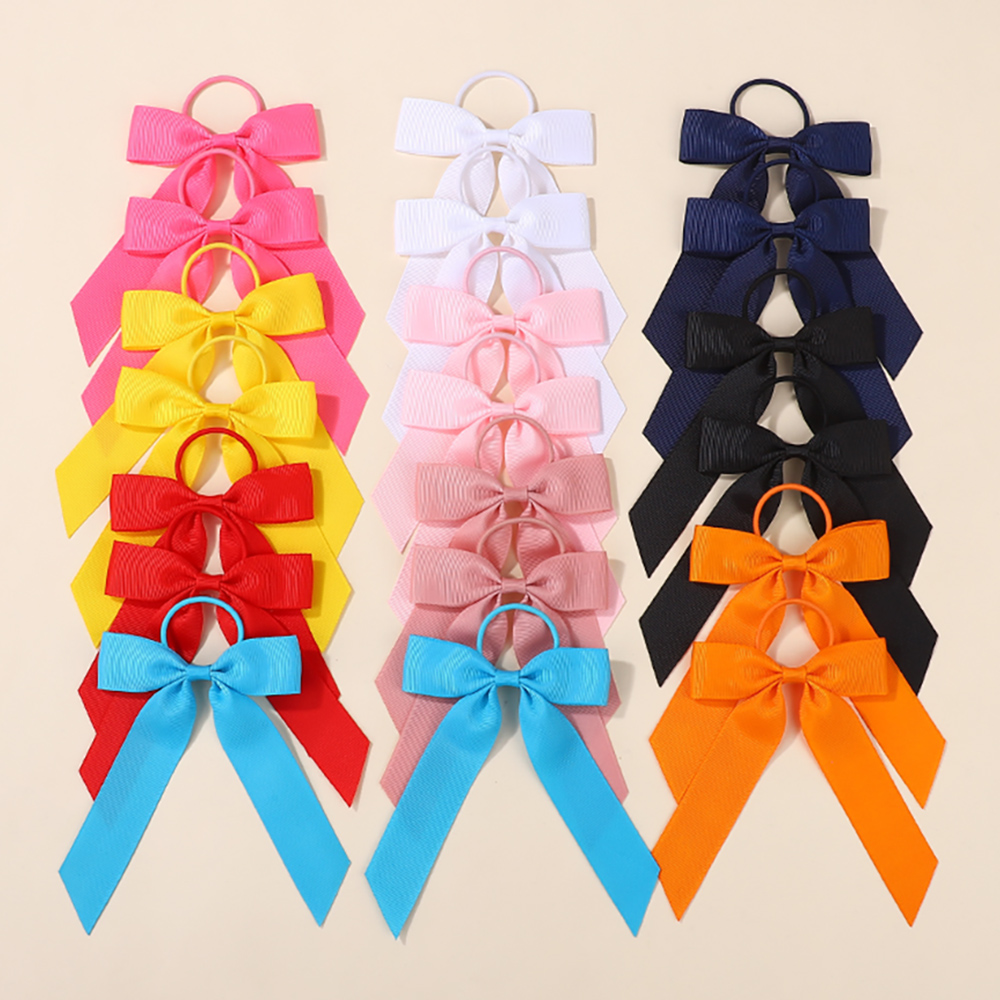 Ribbon Bow Gift - โบว์ติดผมเด็ก 20 ชิ้น/ชุด โบว์น่ารักสำหรับเด็กผู้หญิง ยางรัดผม โบว์ริบบิ้น