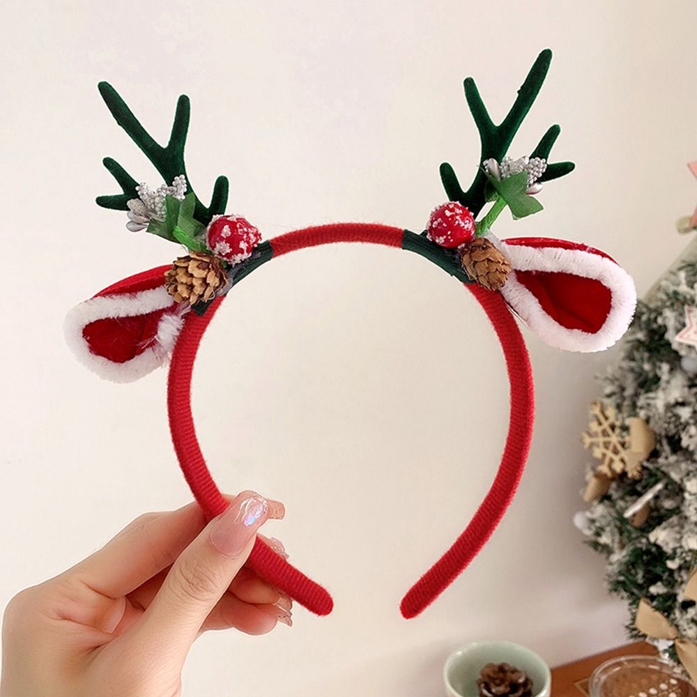 Reindeer Antlers Headband - ที่คาดผมตกแต่งคริสต์มาส ที่คาดผมกวางเรนเดียร์ ที่คาดผมเขากวาง ที่คาดผมหูกวาง ที่คาดผมเขาเอลฟ์