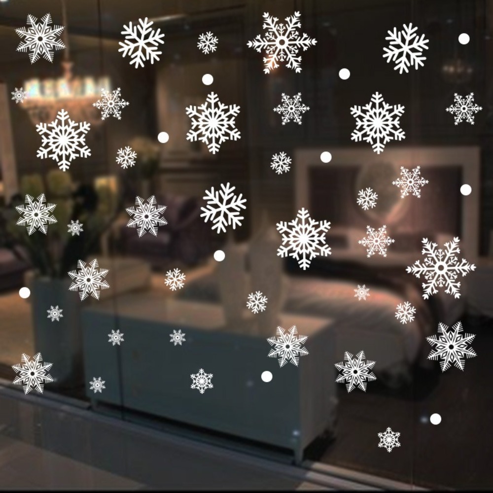 30 ชิ้น PVC คริสต์มาสเกล็ดหิมะ - Snowflake Window Decal บทวิจารณ์และราคา