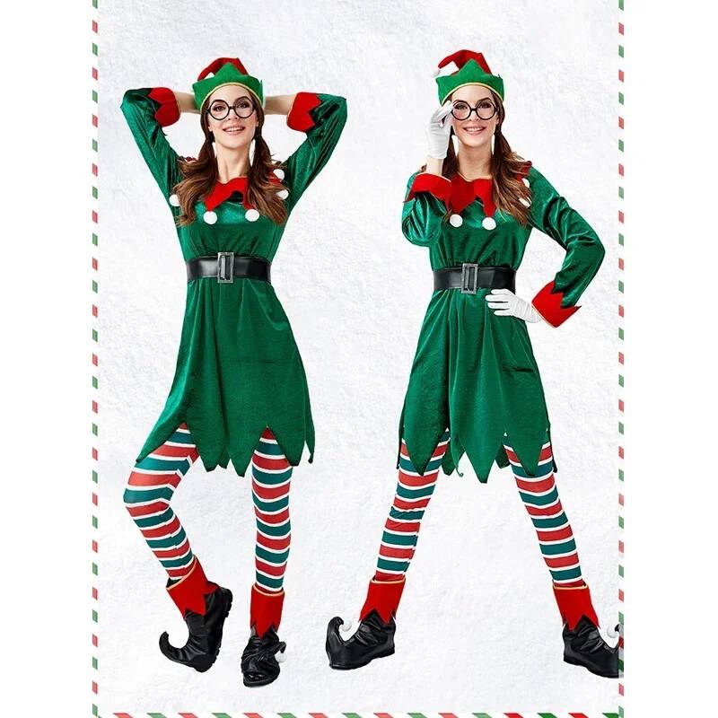 ชุดคอสเพลย์ซานตาคลอส ชุดแฟนซีค - Elf Costume Christmas บทวิจารณ์และราคา
