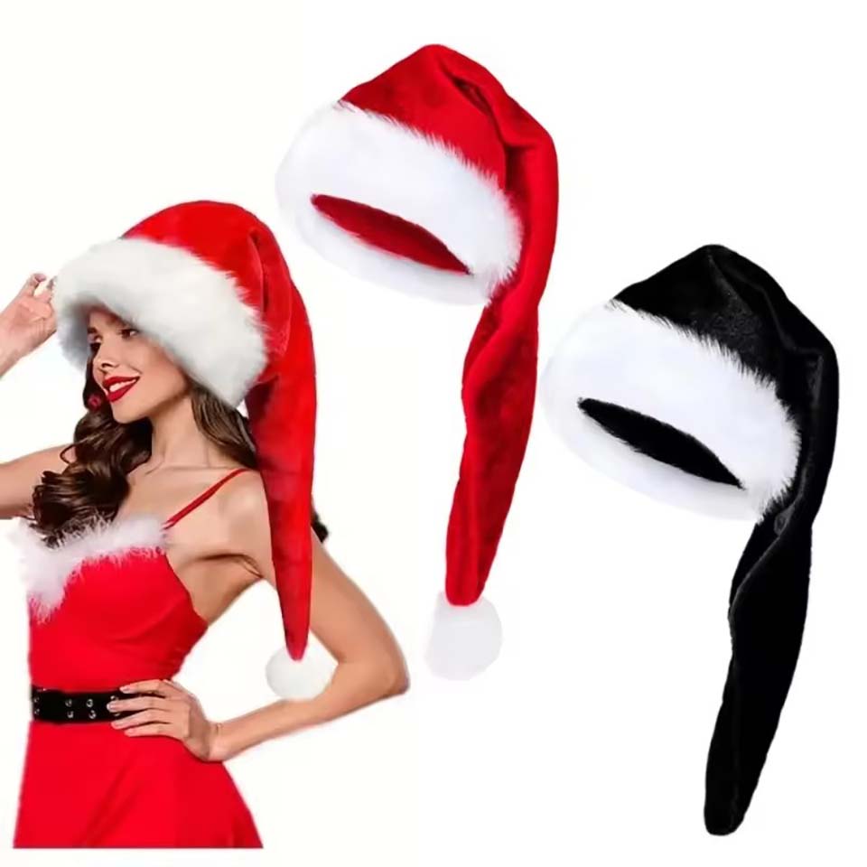 หมวกคริสต์มาสขนยาวกำมะหยี่ นุ่ - Santa Hat Plush บทวิจารณ์และราคา