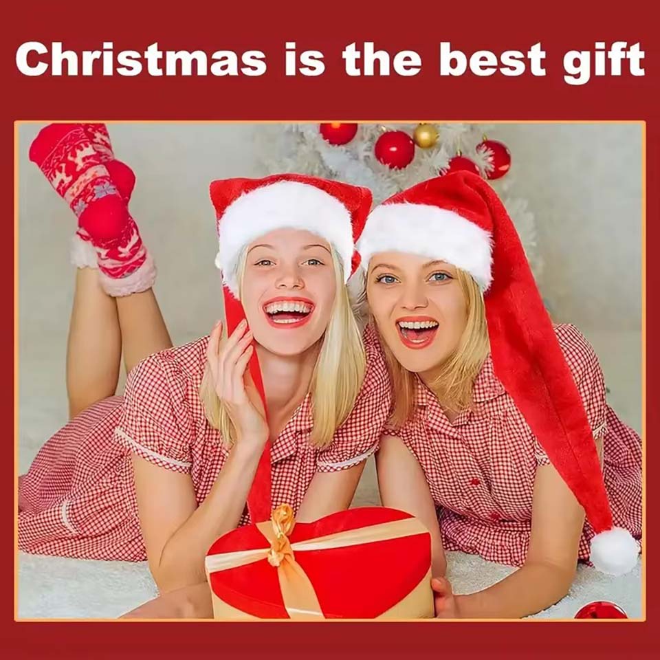 หมวกคริสต์มาสขนยาวกำมะหยี่ นุ่ - Santa Hat Plush บทวิจารณ์และราคา