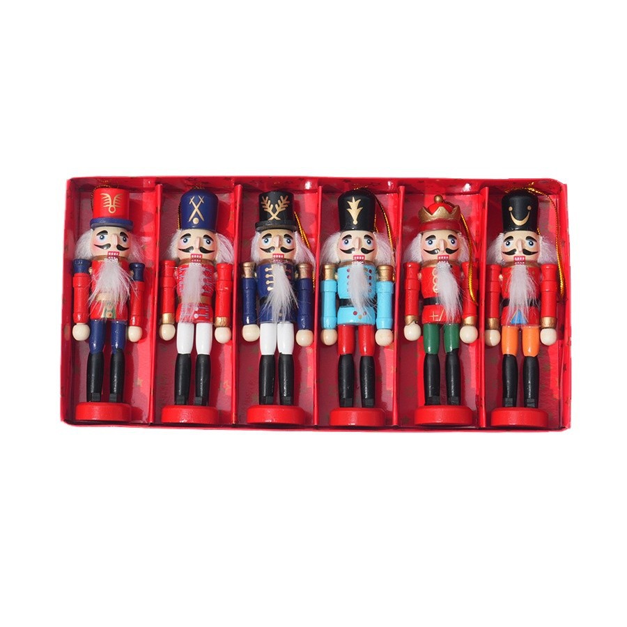 ชุด 6 ชิ้น ตุ๊กตาทหารไม้คริสต์ - Nutcracker Figurine บทวิจารณ์และราคา