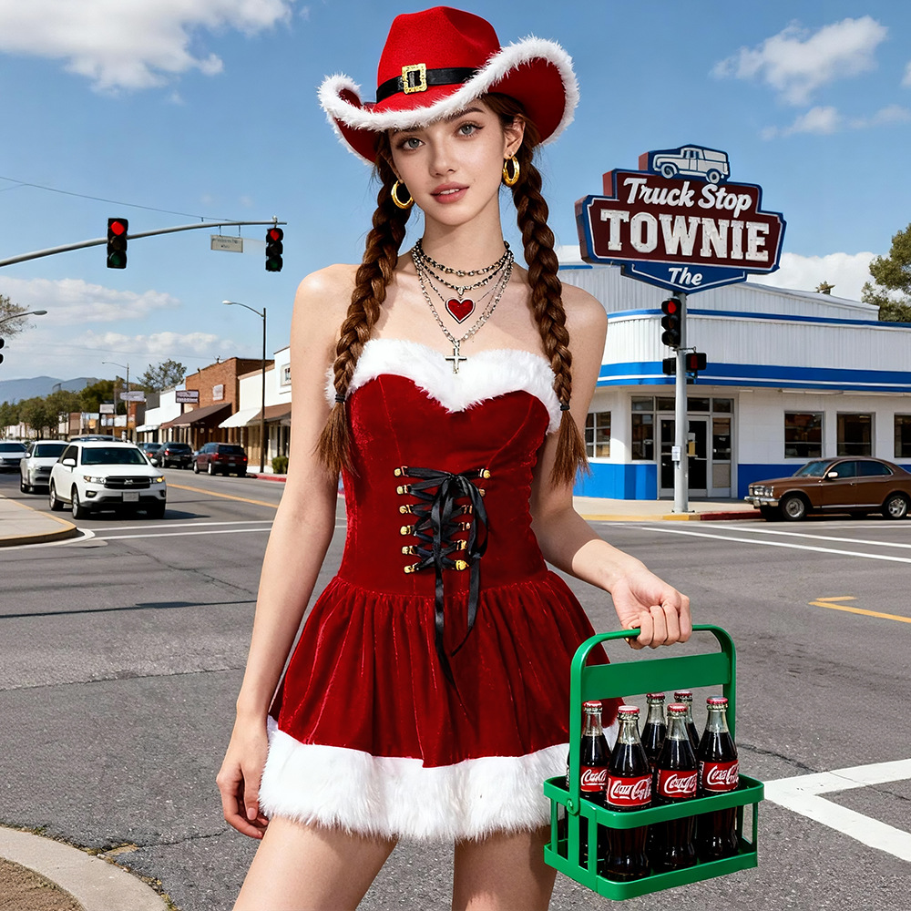 ชุดซานตาคลอสสีแดงเซ็กซี่พร้อมห - Santa Hat Plush บทวิจารณ์และราคา
