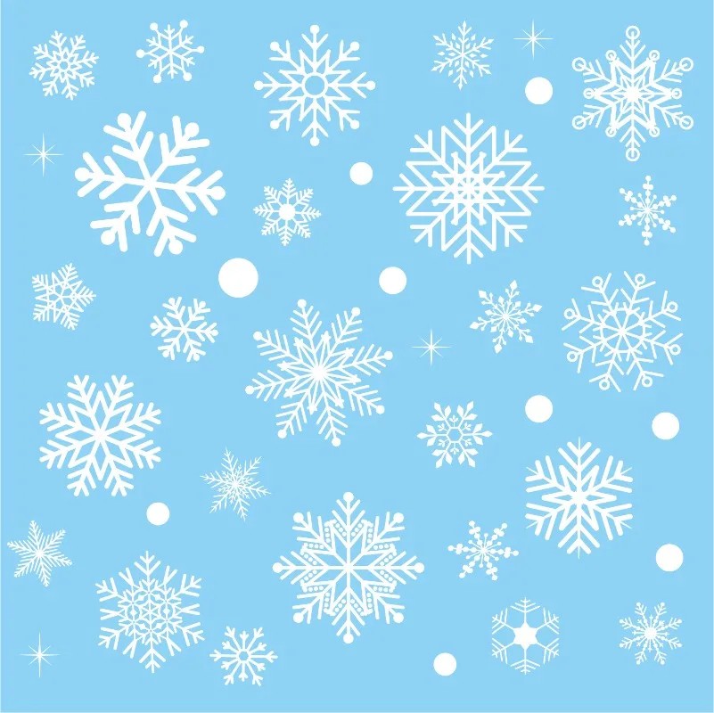 สติ๊กเกอร์ติดกระจกหน้าต่างลายเ - Snowflake Window Decal บทวิจารณ์และราคา