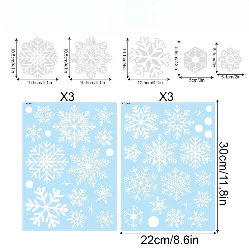 สติ๊กเกอร์ติดกระจกหน้าต่างลายเ - Snowflake Window Decal บทวิจารณ์และราคา