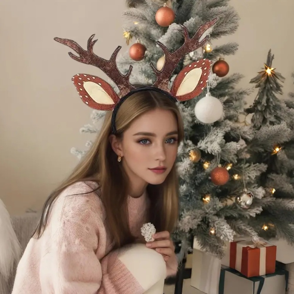 ที่คาดผมลายเขากวางเรนเดียร์สำห - Reindeer Antlers Headband บทวิจารณ์และราคา