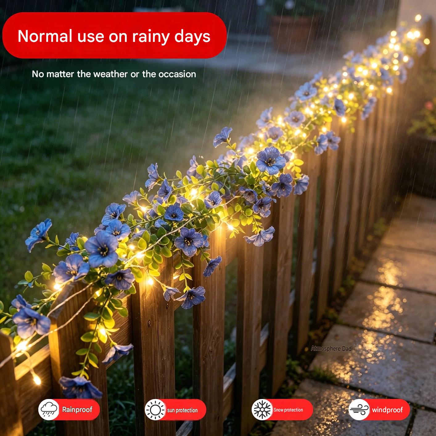ไฟประดับรูปดอกกุหลาบพลังงานแสง - Christmas Lights Outdoor บทวิจารณ์และราคา