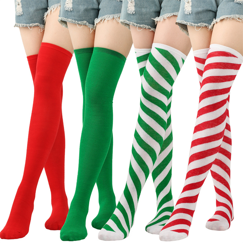 ถุงเท้ายาวเหนือเข่าลายทางเฉียง - Christmas Stocking Hanging บทวิจารณ์และราคา