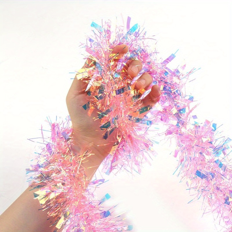 พวงมาลัยคริสต์มาสสีชมพูยาว 13  - Tinsel Garland Decoration บทวิจารณ์และราคา