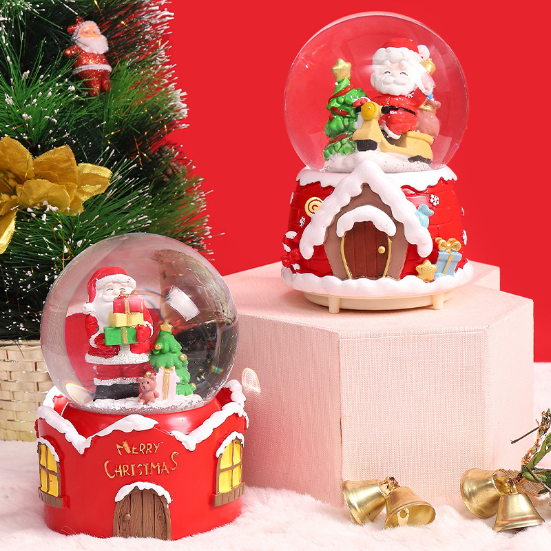 ลูกโลกหิมะคริสต์มาสพร้อมไฟ LED - Snow Globe Musical บทวิจารณ์และราคา