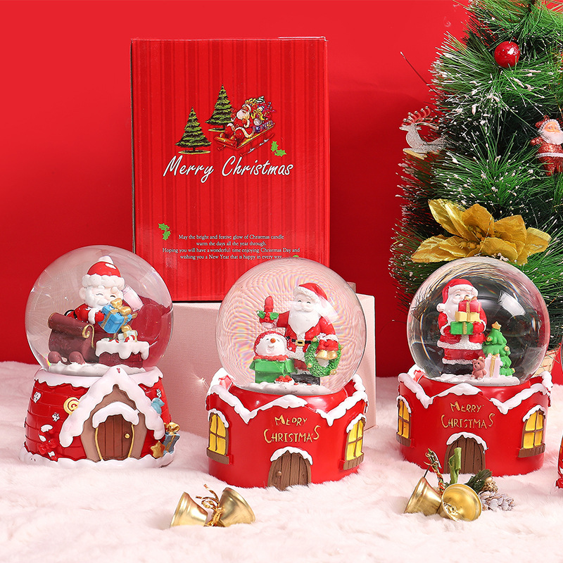 ลูกโลกหิมะคริสต์มาสพร้อมไฟ LED - Snow Globe Musical บทวิจารณ์และราคา