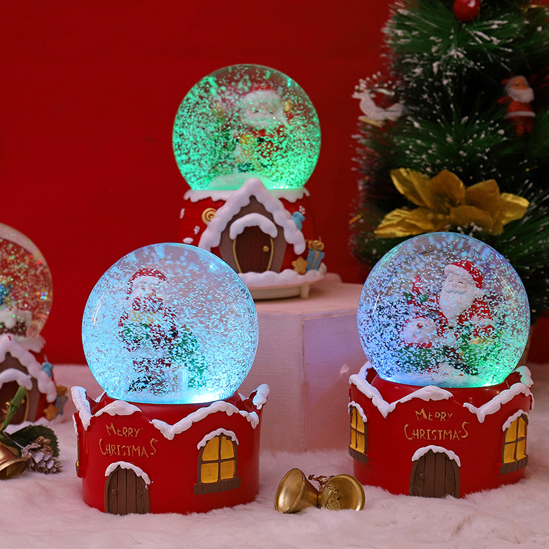 ลูกโลกหิมะคริสต์มาสพร้อมไฟ LED - Snow Globe Musical บทวิจารณ์และราคา