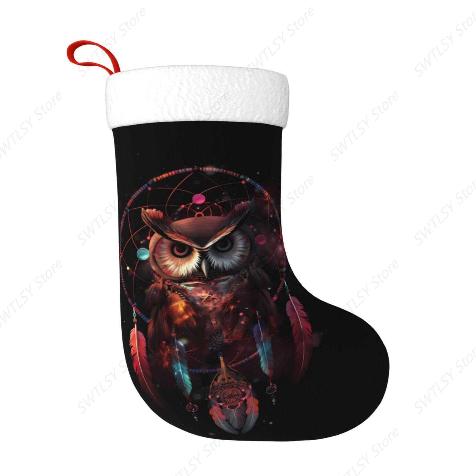 ถุงเท้าคริสต์มาสลายรุ้งรูปนกฮู - Christmas Stocking Hanging บทวิจารณ์และราคา