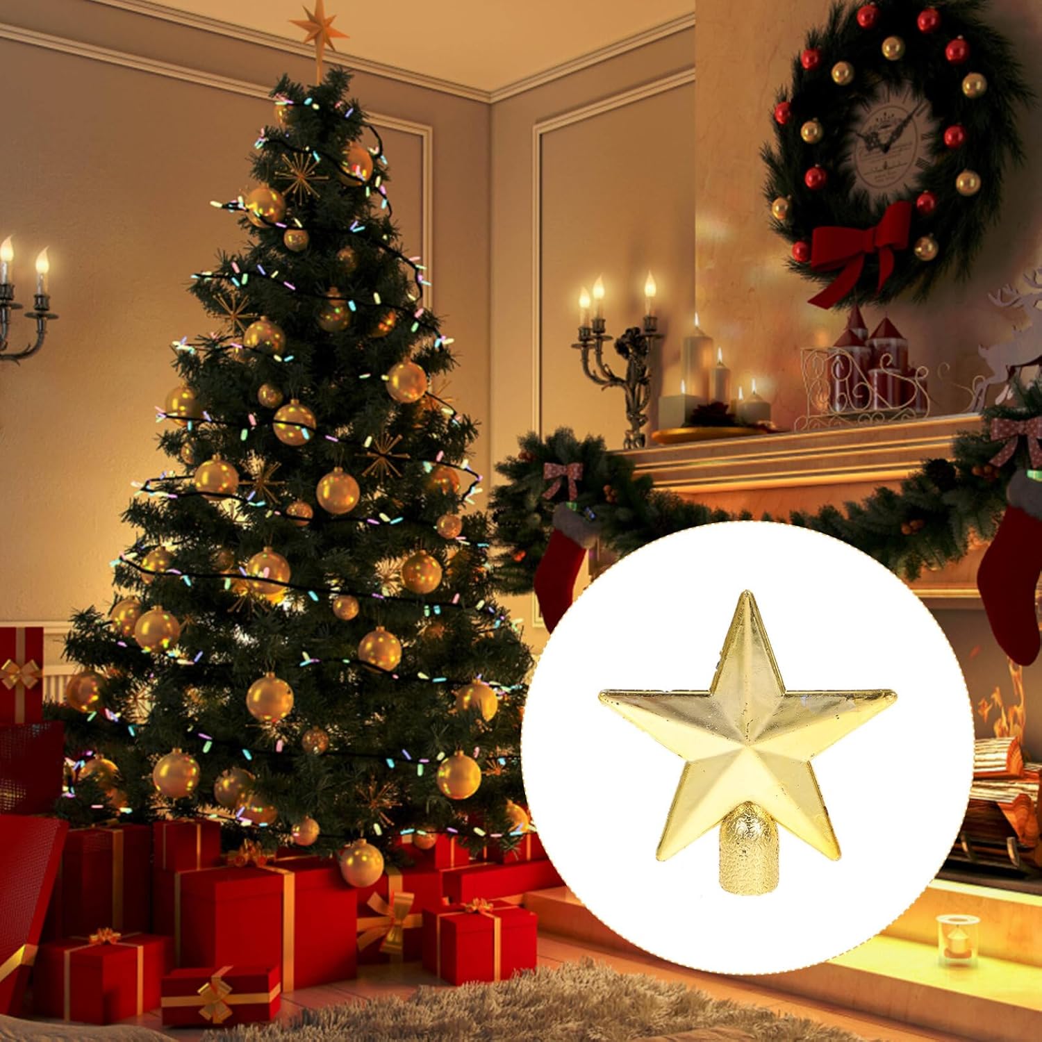 ดาวประดับยอดต้นคริสต์มาสขนาดเล - Star Tree Topper บทวิจารณ์และราคา