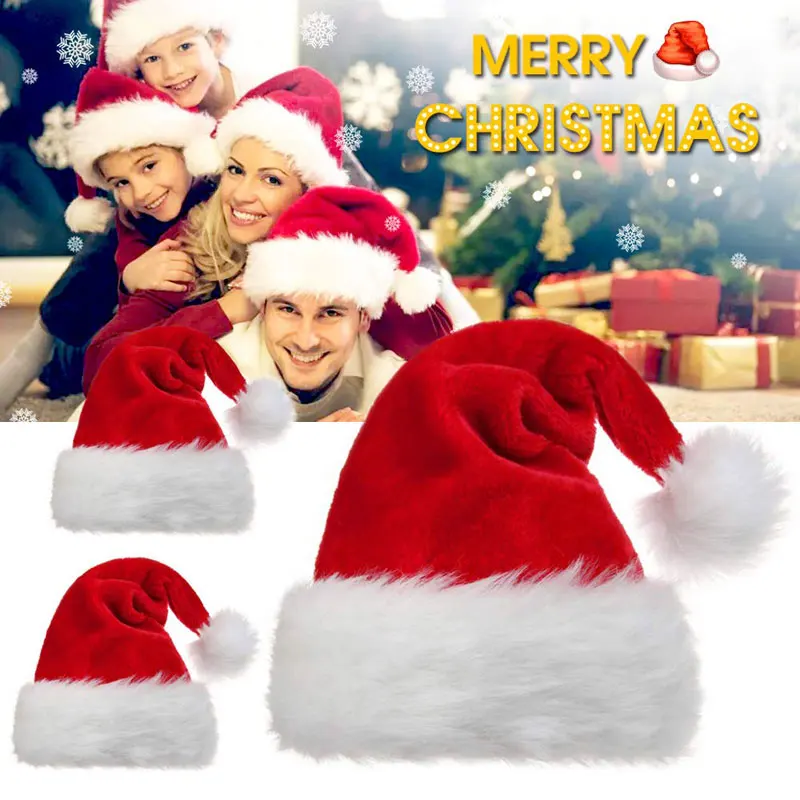 หมวกซานตาคลอสคริสต์มาส หมวกขนย - Santa Hat Plush บทวิจารณ์และราคา