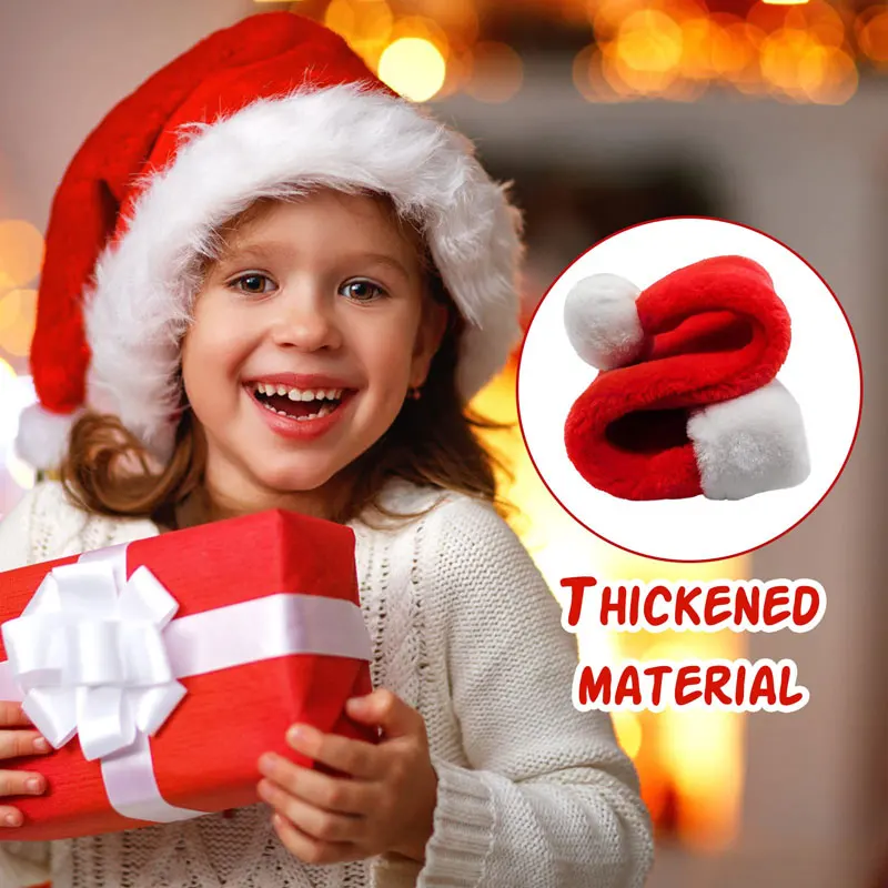หมวกซานตาคลอสคริสต์มาส หมวกขนย - Santa Hat Plush บทวิจารณ์และราคา